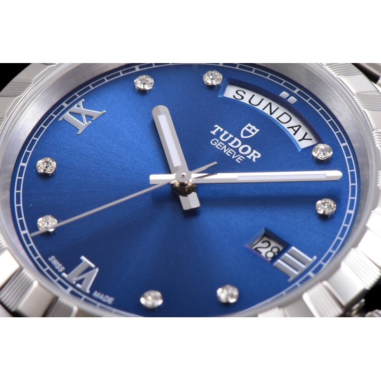 Tudor-Royal Day-Date 41mm SS/SS Blue/Dia V7F A2824