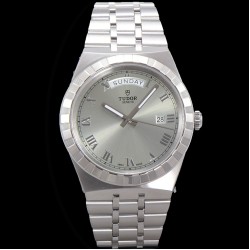 Tudor-Royal Day-Date 41mm SS/SS Silver/Rmn V7F A2824