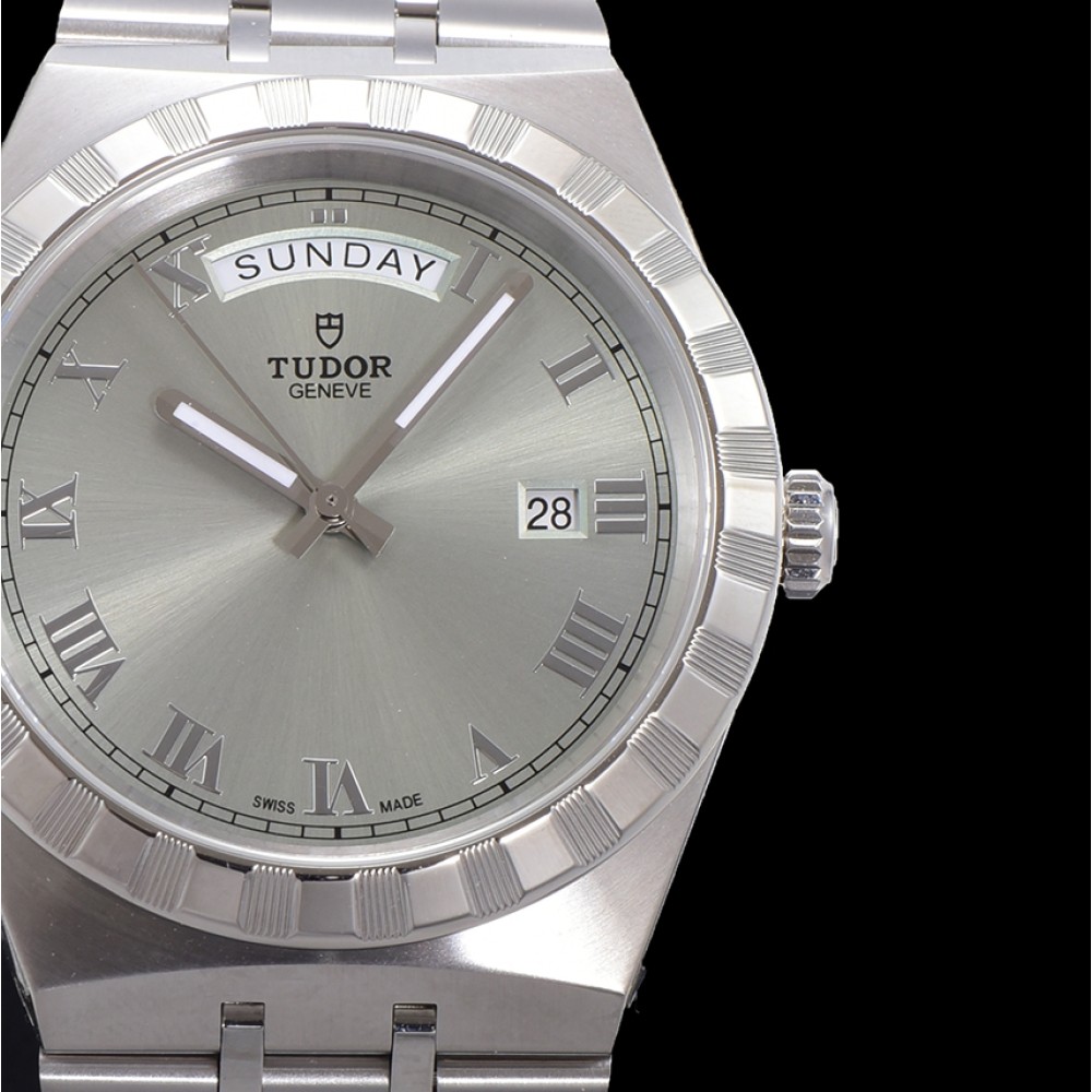 Tudor Royal Day Date 41mm SS SS Silver Rmn V7F A2824 tudor-royal-day-date-41mm-ss-ss-silver-rmn-v7f-a2824