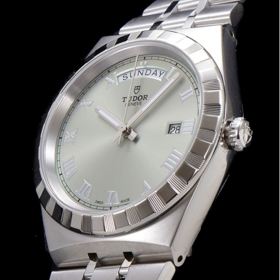 Tudor-Royal Day-Date 41mm SS/SS Silver/Rmn V7F A2824