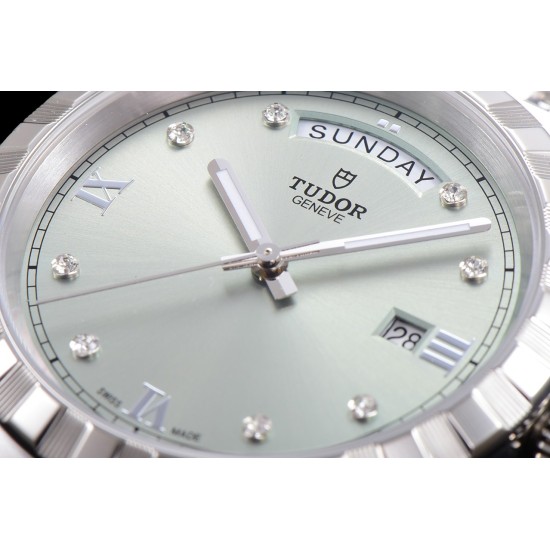 Tudor-Royal Day-Date 41mm SS/SS Silver/Dia V7F A2824