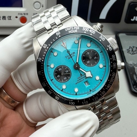 Tudor-Black Bay Chrono 41mm SS/SS Tiffany Blue Dial TWF A7750 Automatic