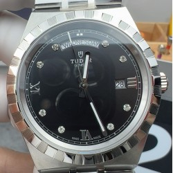 Tudor-Royal Day-Date 41mm SS/SS Black/Dia V7F A2824 Automatic