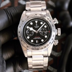 Tudor-Black Bay Chrono 42mm SS/SS Black Dial BLSF A7750 Automatic
