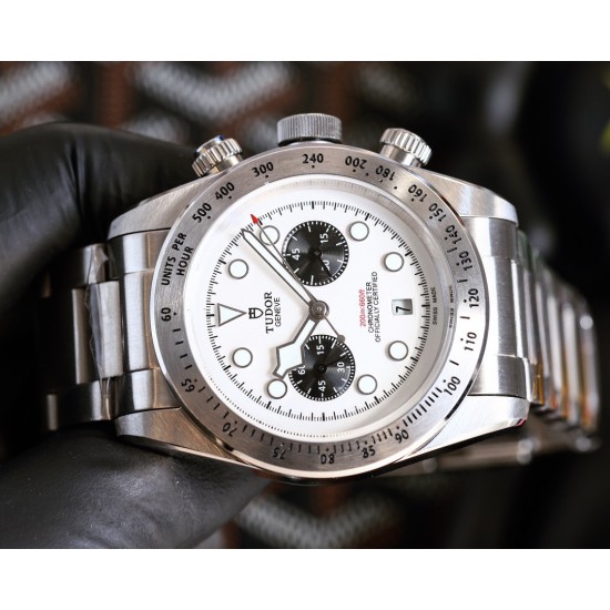Tudor-Black Bay Chrono 42mm SS/SS White Dial BLSF A7750 Automatic