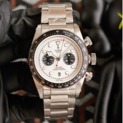 Tudor-Black Bay Chrono 42mm SS/SS White Dial BLSF A7750 Automatic