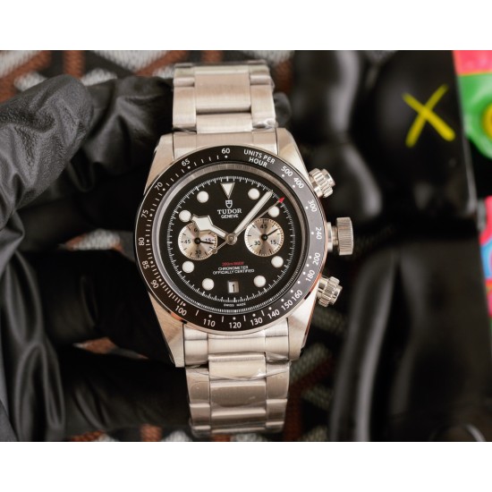 Tudor-Black Bay Chrono 42mm SS/SS White Dial BLSF A7750 Automatic