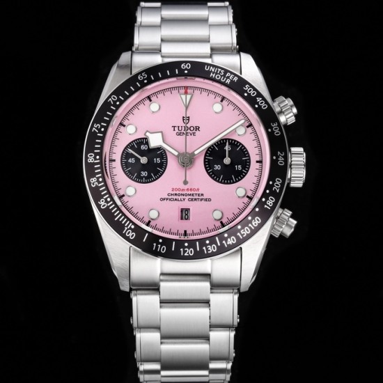 Tudor-Black Bay Chrono 42mm SS/SS Pink Dial BLSF A7750 Automatic