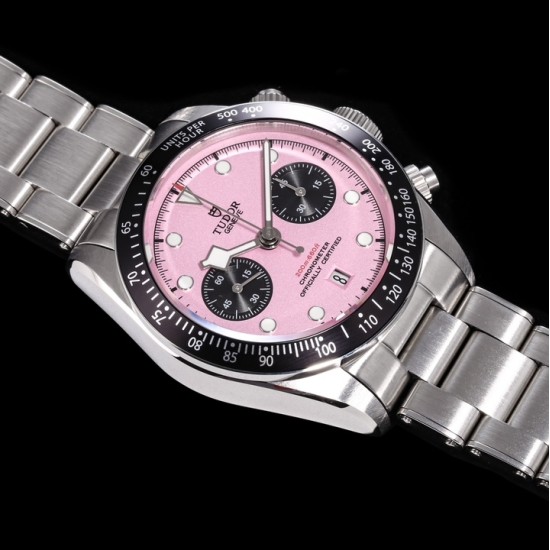 Tudor-Black Bay Chrono 42mm SS/SS Pink Dial BLSF A7750 Automatic