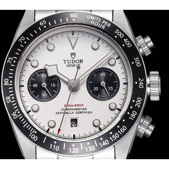 Tudor-Black Bay Chrono 42mm SS/SS White Dial BLSF A7750 Automatic
