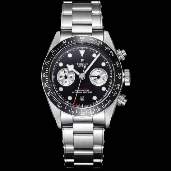Tudor-Black Bay Chrono 42mm SS/SS Black Dial BLSF A7750 Automatic