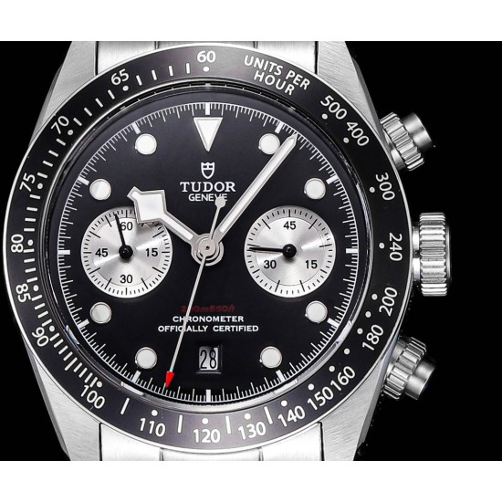 Tudor-Black Bay Chrono 42mm SS/SS Black Dial BLSF A7750 Automatic