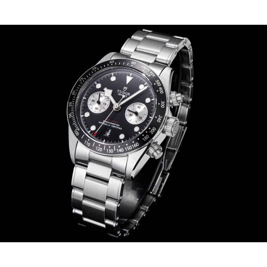Tudor-Black Bay Chrono 42mm SS/SS Black Dial BLSF A7750 Automatic