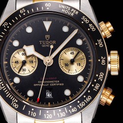 Tudor-Black Bay Chrono 42mm SS/SS Black Dial BLSF A7750 Automatic