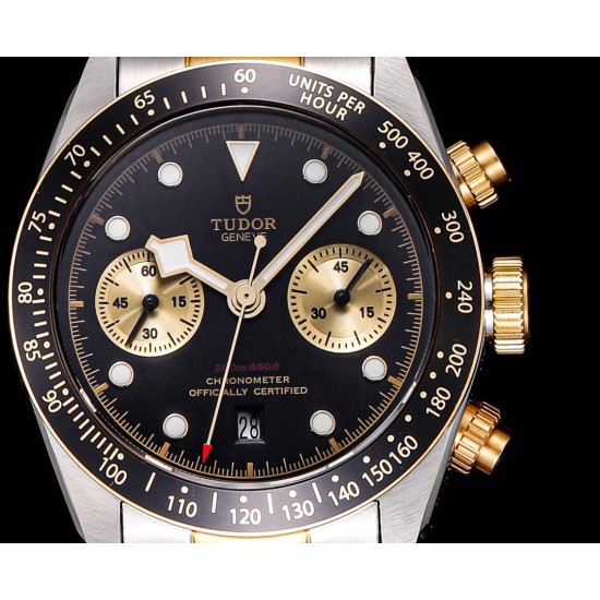 Tudor-Black Bay Chrono 42mm SS/SS Black Dial BLSF A7750 Automatic