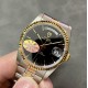 Tudor-Prince Date Day Ladies 36mm YG/SS Black/Stk MKS A2824