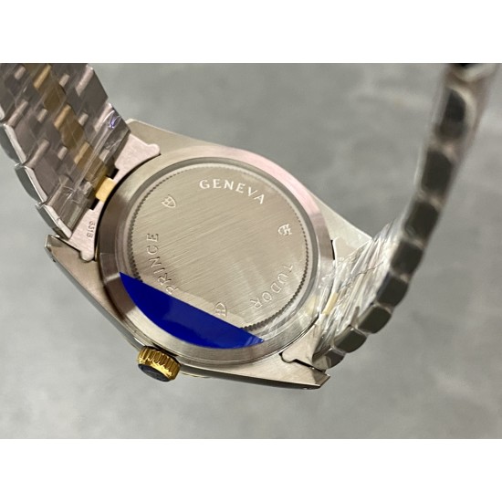 Tudor-Prince Date Day Ladies 36mm YG/SS Black/Stk MKS A2824