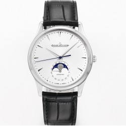 Jaeger LeCoultre-Master Ultra Thin Moonphase 39mm SS/LE White/Stk GF A925 Super Clone