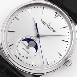 Jaeger LeCoultre-Master Ultra Thin Moonphase 39mm SS/LE White/Stk GF A925 Super Clone