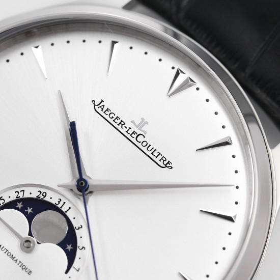 Jaeger LeCoultre-Master Ultra Thin Moonphase 39mm SS/LE White/Stk GF A925 Super Clone