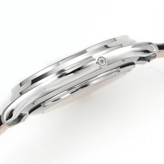 Jaeger LeCoultre-Master Ultra Thin Moonphase 39mm SS/LE White/Stk GF A925 Super Clone