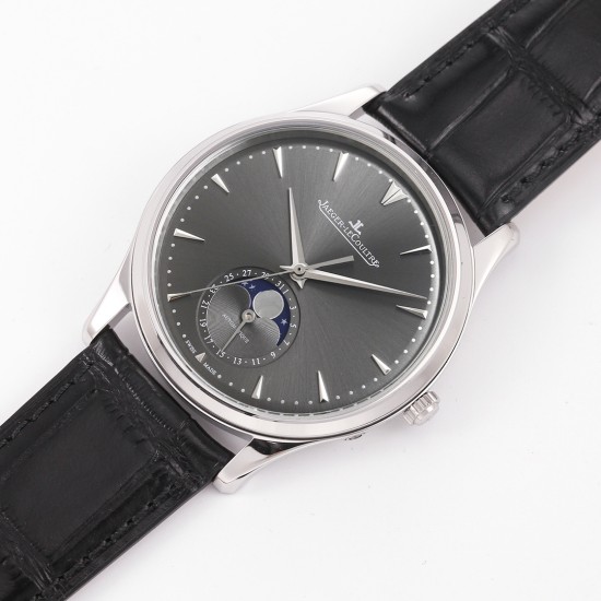 Jaeger LeCoultre-Master Ultra Thin Moonphase 39mm SS/LE Grey/Stk GF A925 Super Clone