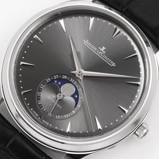 Jaeger LeCoultre-Master Ultra Thin Moonphase 39mm SS/LE Grey/Stk GF A925 Super Clone