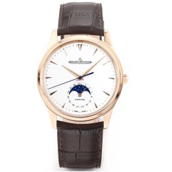 Jaeger LeCoultre-Master Ultra Thin Moonphase 39mm Rose/LE White/Stk GF A925 Super Clone