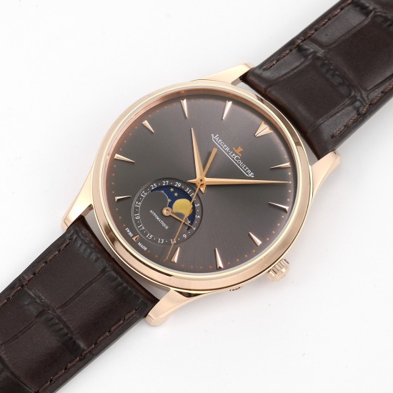 Jaeger LeCoultre-Master Ultra Thin Moonphase 39mm Rose/LE Grey/Stk GF A925 Super Clone