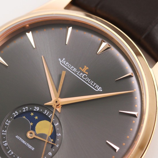 Jaeger LeCoultre-Master Ultra Thin Moonphase 39mm Rose/LE Grey/Stk GF A925 Super Clone
