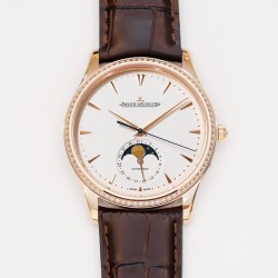 Jaeger LeCoultre-Master Ultra Thin Moonphase 39mm Dia RG/LE White/Stk GF A925 Super Clone