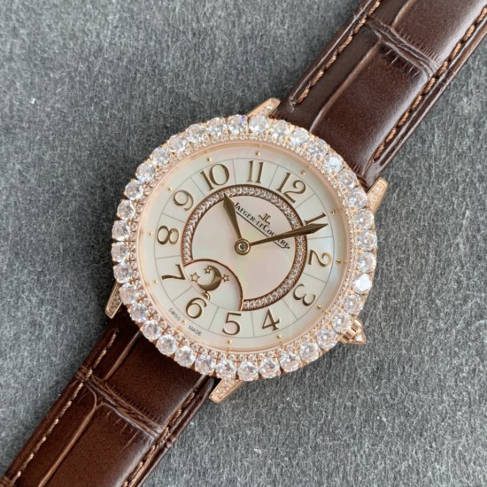 JAEGER LeCOULTRE- Rendez-Vous 36mm Diam RG/LE White Diam Dial ZF 925B/1 Super Clone