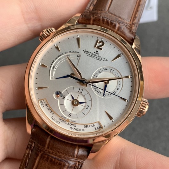 Jaeger LeCoultre - Master Control Geographic PR 39mm RG/LE White ZF MY9110 Mod