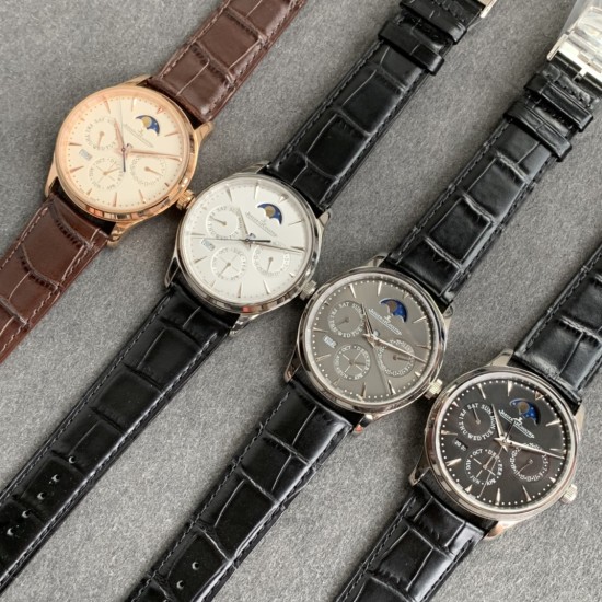 Jaeger LeCoultre - Master Ultra Thin Perpetual Calendar 39mm SS/LE White Dial V9F A868(Gold Moonphase)