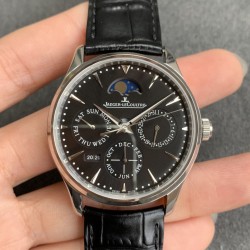 Jaeger LeCoultre - Master Ultra Thin Perpetual Calendar 39mm SS/LE Black Dial V9F A868(Gold Moonphase)
