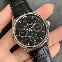 Jaeger LeCoultre - Master Ultra Thin Perpetual Calendar 39mm SS/LE Black Dial V9F A868(Gold Moonphase)