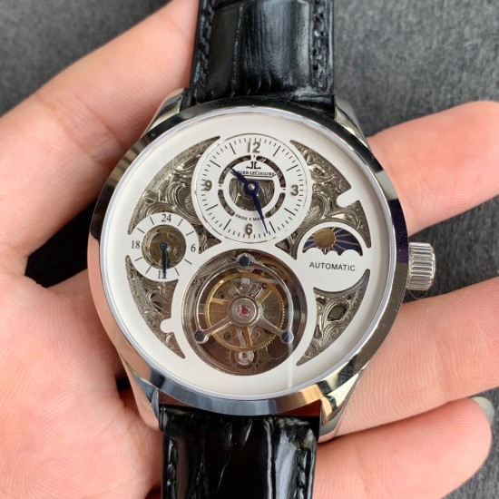 Jaeger LeCoultre - Master Multi-Functions 42mm SS/LE Skeleton Dial Tourbillon 