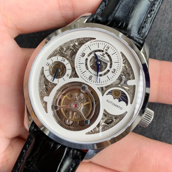 Jaeger LeCoultre - Master Multi-Functions 42mm SS/LE Skeleton Dial Tourbillon 