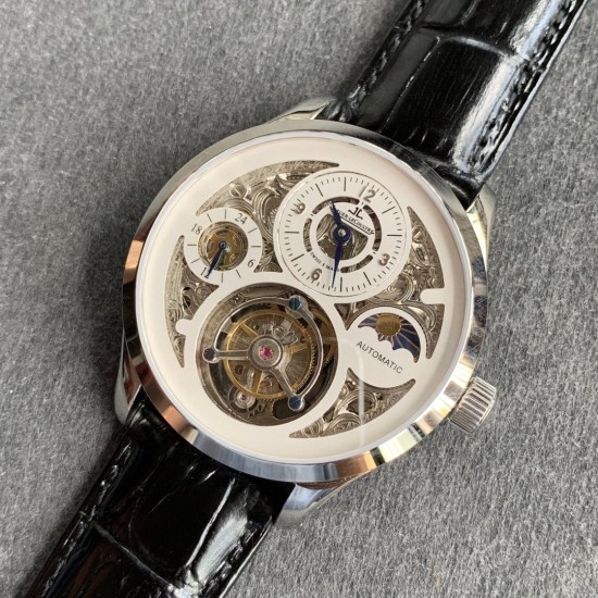 Jaeger LeCoultre - Master Multi-Functions 42mm SS/LE Skeleton Dial Tourbillon 