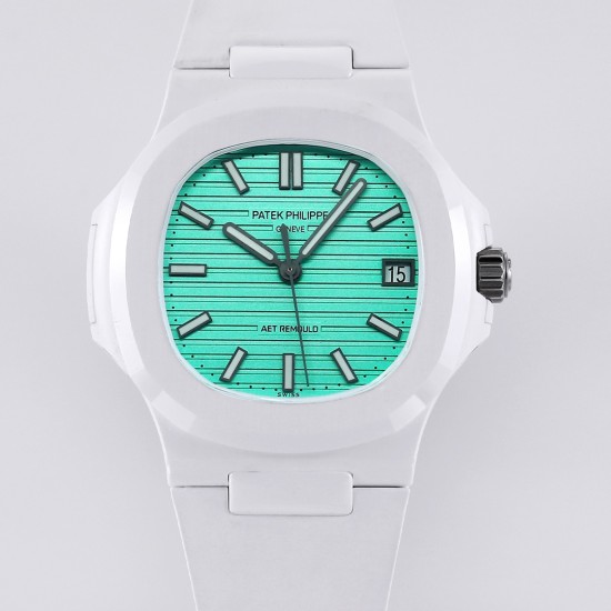 Patek Philippe - Nautilus AET 5711 40mm White Cer/RU Green Dial AMGF MY9015