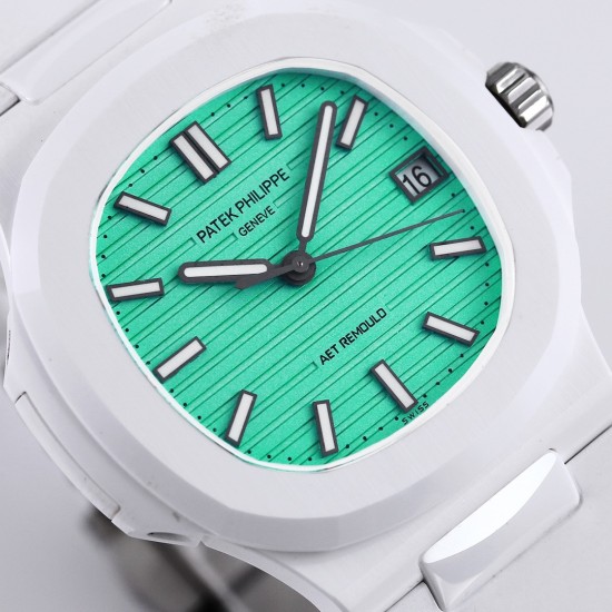Patek Philippe - Nautilus AET 5711 40mm White Cer/RU Green Dial AMGF MY9015