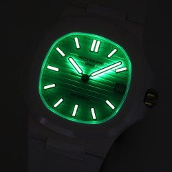 Patek Philippe - Nautilus AET 5711 40mm White Cer/RU Green Dial AMGF MY9015