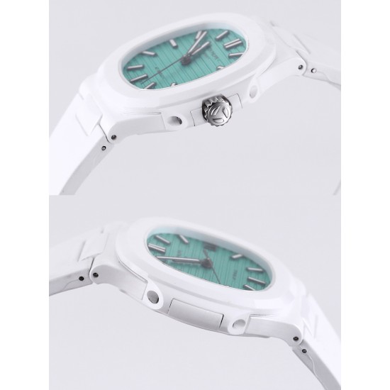 Patek Philippe - Nautilus AET 5711 40mm White Cer/RU Green Dial AMGF MY9015