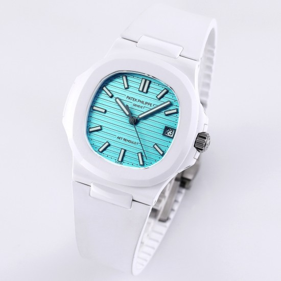 Patek Philippe - Nautilus AET 5711 40mm White Cer/RU Tiffany Blue Dial AMGF MY9015