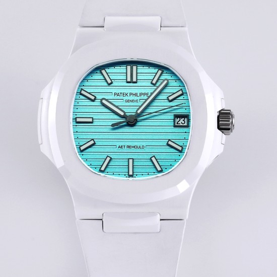 Patek Philippe - Nautilus AET 5711 40mm White Cer/RU Tiffany Blue Dial AMGF MY9015