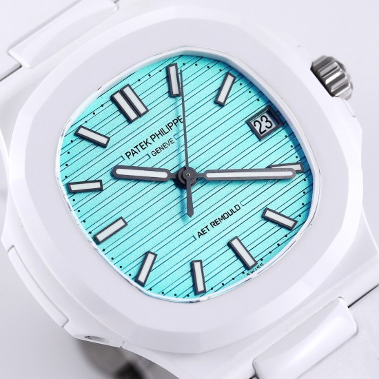 Patek Philippe - Nautilus AET 5711 40mm White Cer/RU Tiffany Blue Dial AMGF MY9015