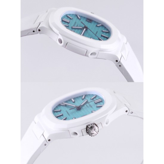Patek Philippe - Nautilus AET 5711 40mm White Cer/RU Tiffany Blue Dial AMGF MY9015