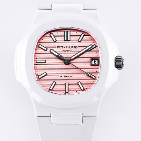 Patek Philippe - Nautilus AET 5711 40mm White Cer/RU Pink Dial AMGF MY9015