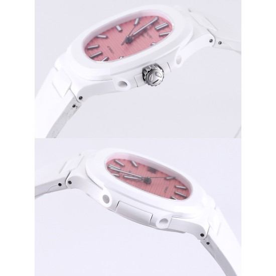 Patek Philippe - Nautilus AET 5711 40mm White Cer/RU Pink Dial AMGF MY9015