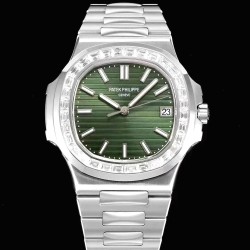 Patek Philippe - Nautilus 5711 40mm  Diamond Bezel SS/SS Green Dial 3KF A330SC